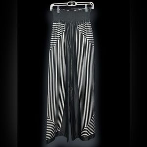 Anthropologie Hutch Geo Wide Leg Black and White small